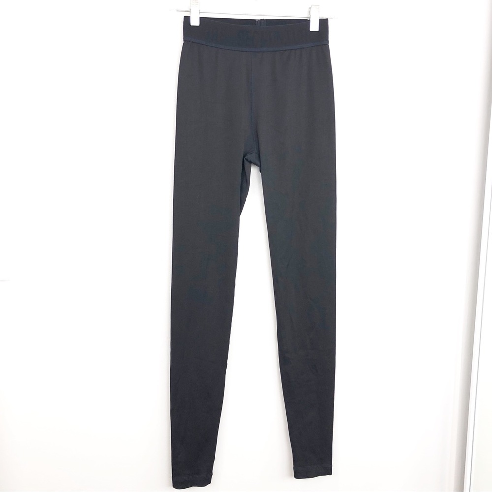 Secndnture Black Ribbed Soft Leggings